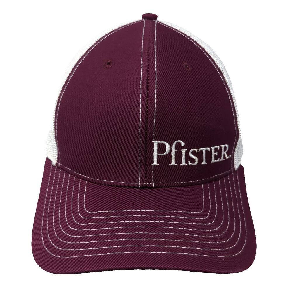 Richardson Trucker Hat Black White One Size Pfister Logo Mesh Snapback Model 112